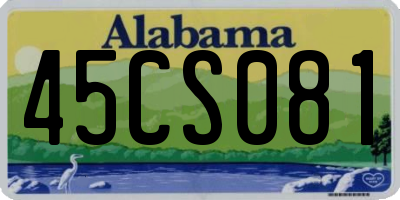 AL license plate 45CS081