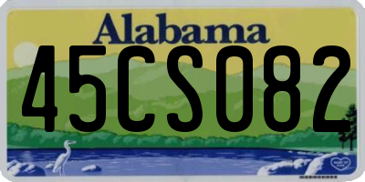 AL license plate 45CS082