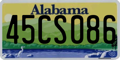 AL license plate 45CS086
