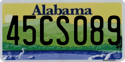 AL license plate 45CS089