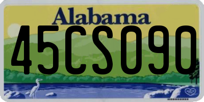 AL license plate 45CS090