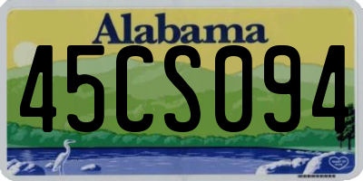AL license plate 45CS094