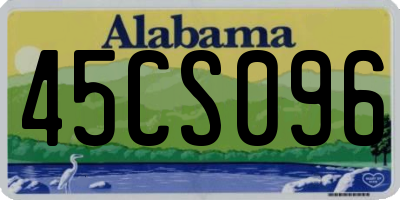 AL license plate 45CS096