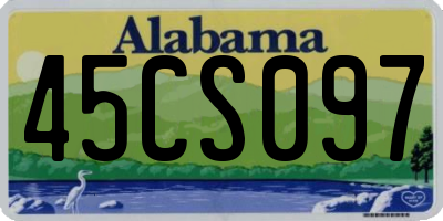 AL license plate 45CS097