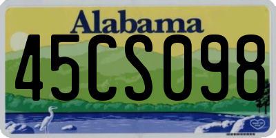 AL license plate 45CS098