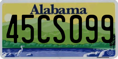 AL license plate 45CS099