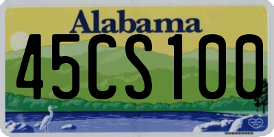 AL license plate 45CS100
