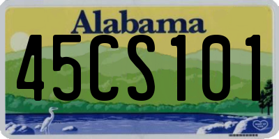 AL license plate 45CS101