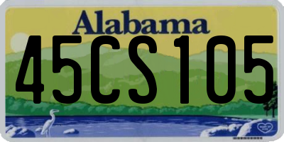 AL license plate 45CS105