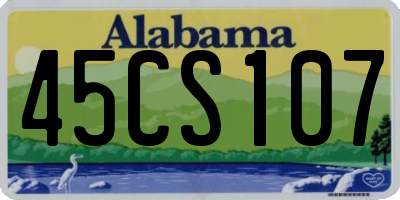 AL license plate 45CS107