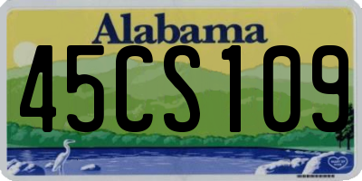 AL license plate 45CS109