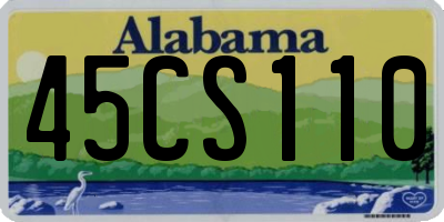AL license plate 45CS110