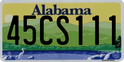 AL license plate 45CS111