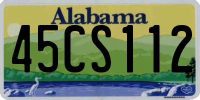 AL license plate 45CS112