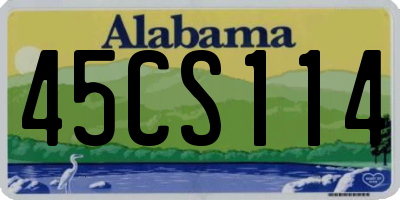 AL license plate 45CS114