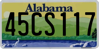 AL license plate 45CS117