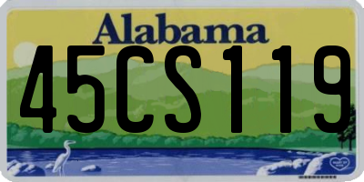 AL license plate 45CS119