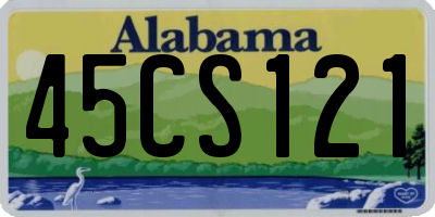 AL license plate 45CS121
