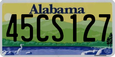 AL license plate 45CS127