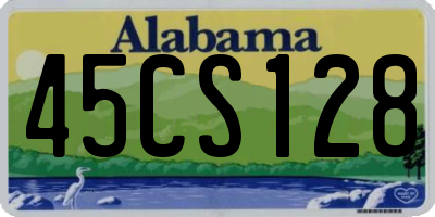 AL license plate 45CS128