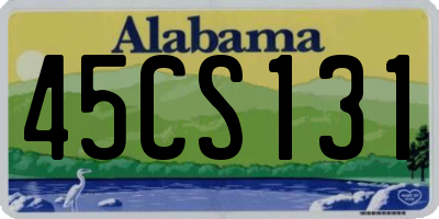 AL license plate 45CS131