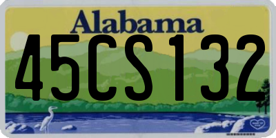 AL license plate 45CS132