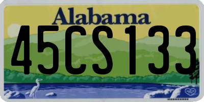 AL license plate 45CS133