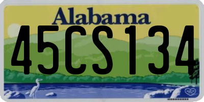 AL license plate 45CS134