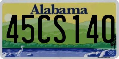 AL license plate 45CS140