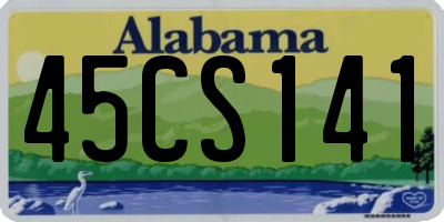 AL license plate 45CS141