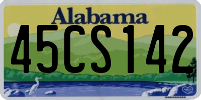 AL license plate 45CS142