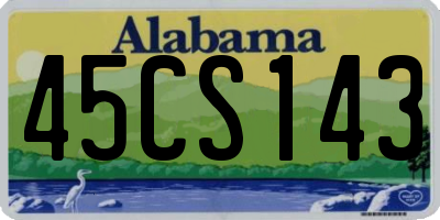 AL license plate 45CS143