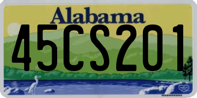AL license plate 45CS201