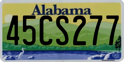 AL license plate 45CS277