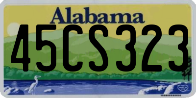AL license plate 45CS323