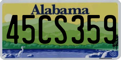 AL license plate 45CS359