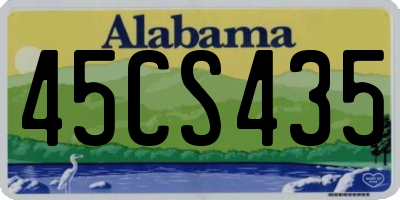 AL license plate 45CS435