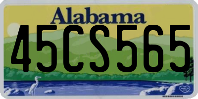 AL license plate 45CS565