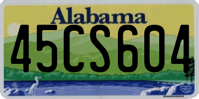 AL license plate 45CS604