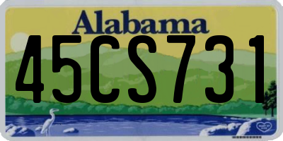 AL license plate 45CS731