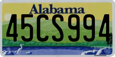 AL license plate 45CS994