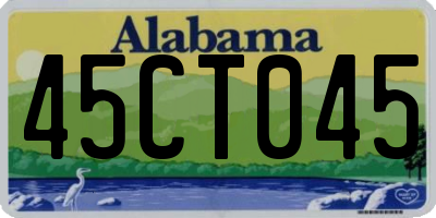 AL license plate 45CT045