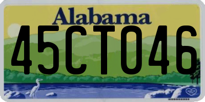 AL license plate 45CT046