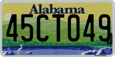 AL license plate 45CT049