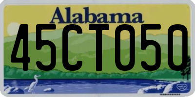 AL license plate 45CT050