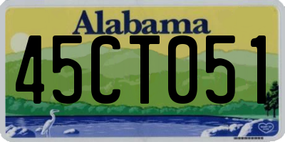 AL license plate 45CT051