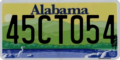 AL license plate 45CT054