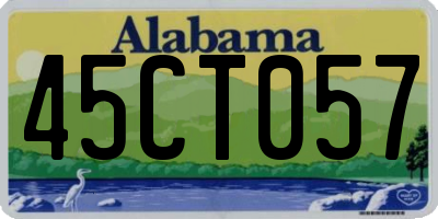 AL license plate 45CT057