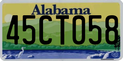 AL license plate 45CT058