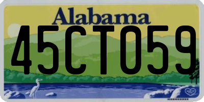 AL license plate 45CT059
